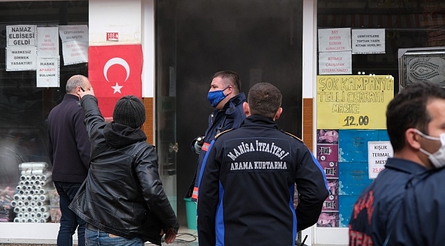 Manisa'da iş yerinde çıkan yangın korkuttu