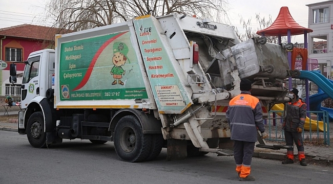 Melikgazi'de 1 günde 460 ton çöp toplanıyor