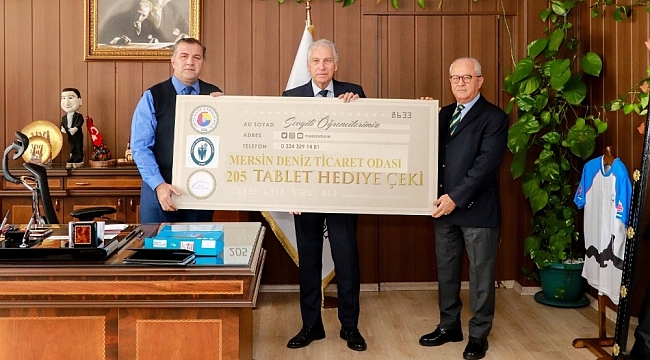Mersin Deniz Ticaret Odasından öğrencilere tablet desteği
