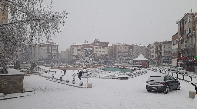 Merzifon beyaza büründü