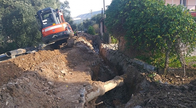 Milas Beçin'in ana şebeke hattı yenileniyor