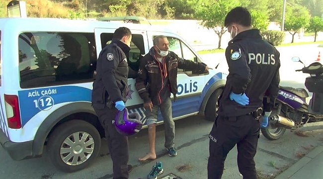 Motosikletinin bağlanacağını öğrenen sürücü çılgına döndü
