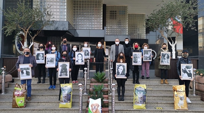 Nazilli'de hayvanseverler kadına şiddete dikkat çekti