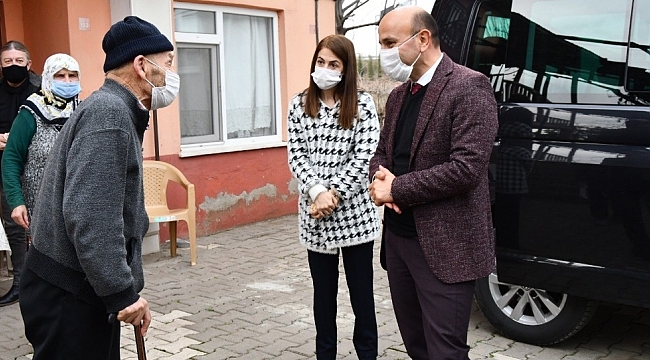 Oral çiftinden ilçe büyüklerine moral ziyareti