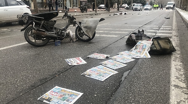 Otomobilin çarptığı gazete dağıtıcısı hayatını kaybetti