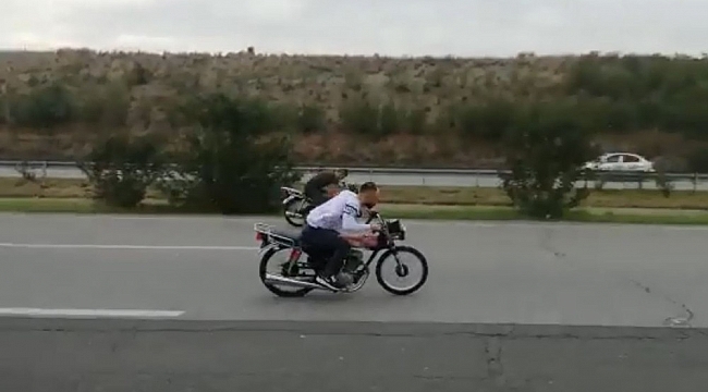 Otoyolda yarış yapan motosiklet sürücülerine ceza yağdı
