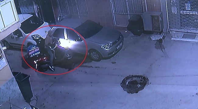 Pizzacının motosikletini böyle çaldı