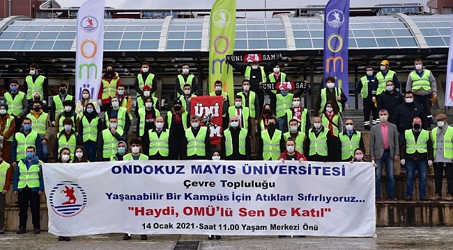 Rektör Ünal, öğrencilerle daha temiz doğa için çöp topladı