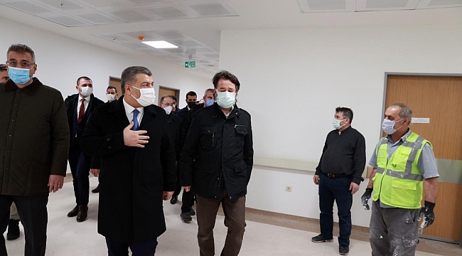 Sağlık Bakanı'ndan inşaatı tamamlanan Seyrantepe Hastanesi'ne ziyaret
