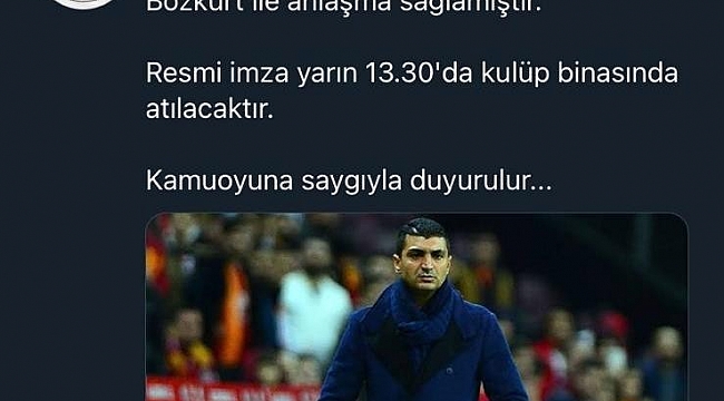 Sakaryaspor'un takımın başına Serdar Bozkurt'u getirdi