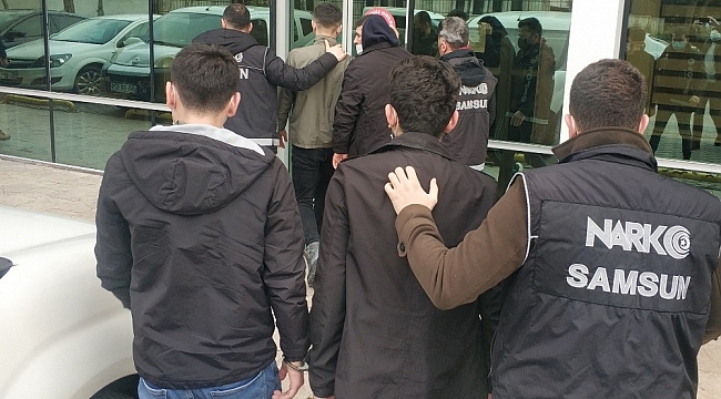 Samsun'da 6 bin 892 adet uyuşturucu hapla yakalanan 3 kişi tutuklandı