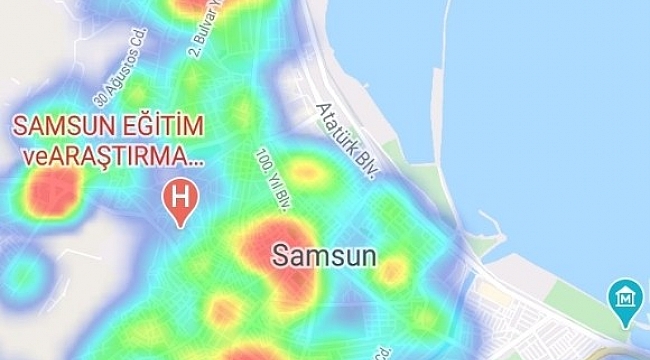 Samsun'da kırmızı bölge neredeyse kalmadı