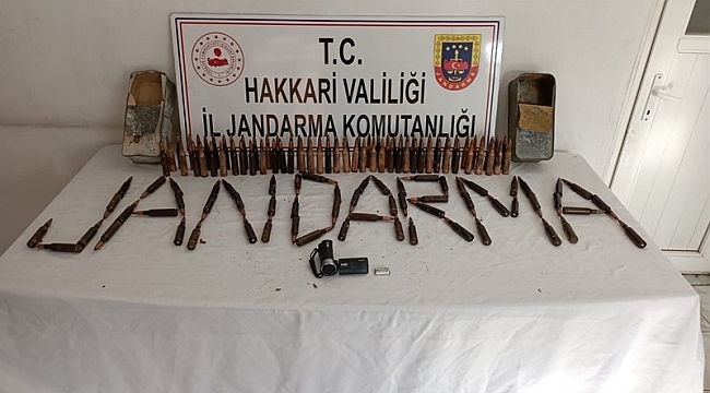 Şemdinli'de mühimmat ele geçirildi