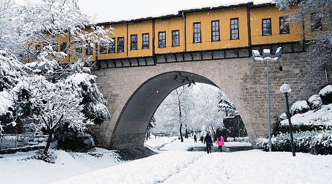 Sessiz ve karlı Bursa'dan muhteşem manzaralar