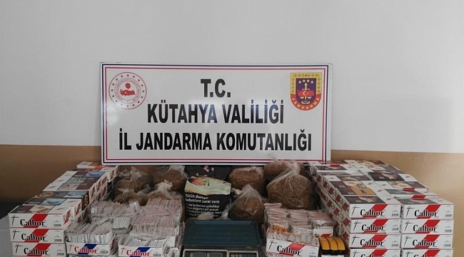 Simav'da kaçak tütün operasyonu