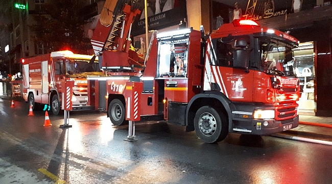 Şişli'de 8 katlı binada yangın