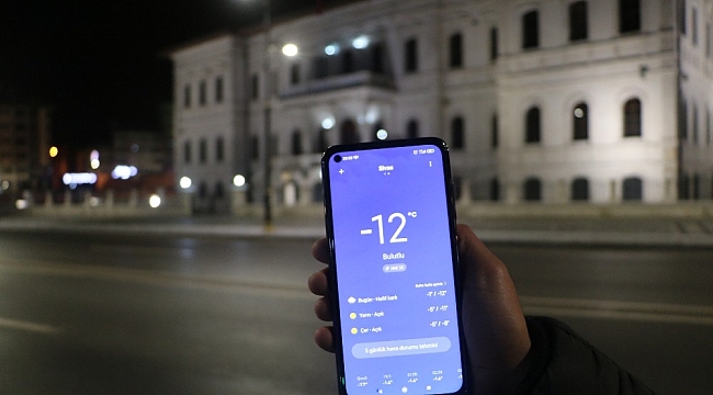 Sivas eksi 12 dereceyle buz tuttu