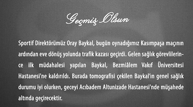 Sivasspor'da Sportif Direktör kaza geçirdi!