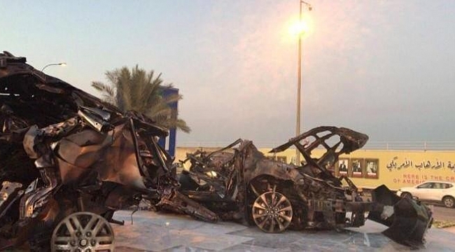 Süleymani'nin içinde bulunduğu araç Bağdat Havalimanı yolu üzerine konuldu