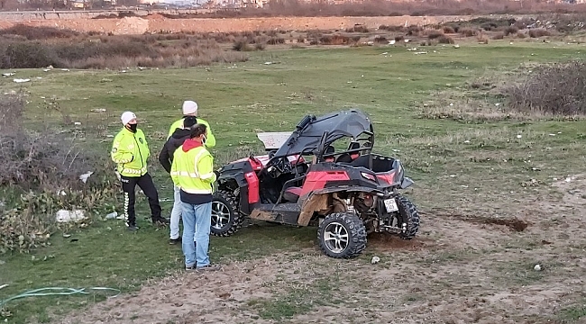 Sürücüsünü kontrolünden çıkan ATV takla attı: 1 yaralı
