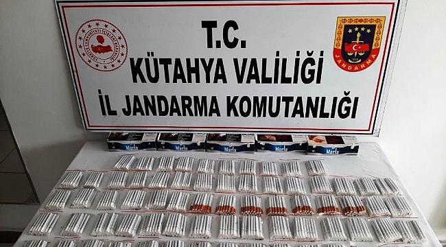Tavşanlı'da bin 400 adet kaçak sigara ele geçirildi