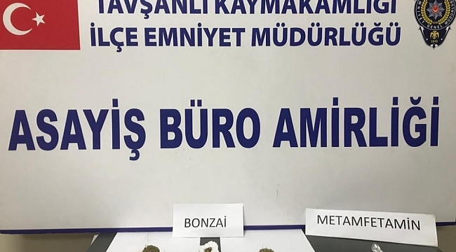 Tavşanlı'da metanfetamin ve bonzai ele geçirildi