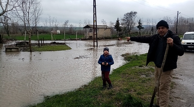 Tekirdağ'da dereler taştı, tarlalar göle döndü