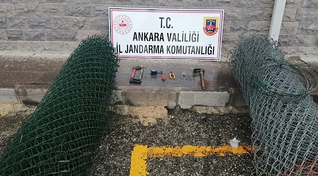 Tel örgü hırsızları yakalandı