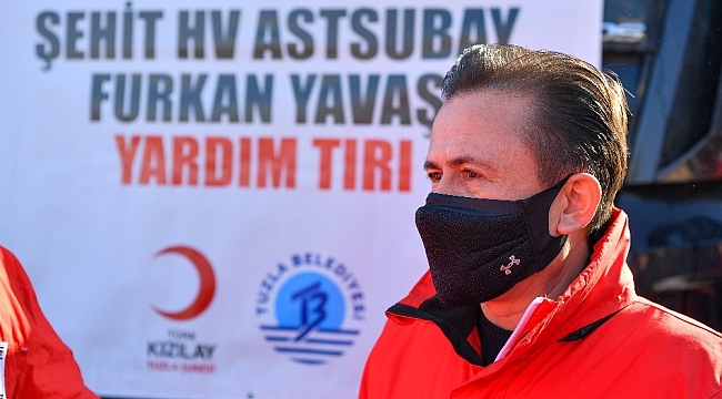 Tuzla'dan Cinderesi mağdurlarına 163'üncü tır yola çıktı