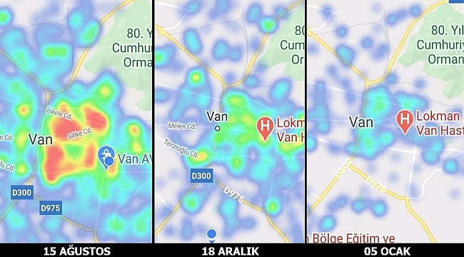 Van'ın risk haritası bu kez maviye döndü