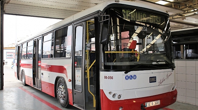 Yıpranan otobüsler tamir ve bakımla yeniliyor