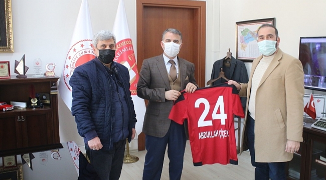 24Erzincanspor yönetiminden Cumhuriyet Başsavcısı Çiçek'e ziyaret