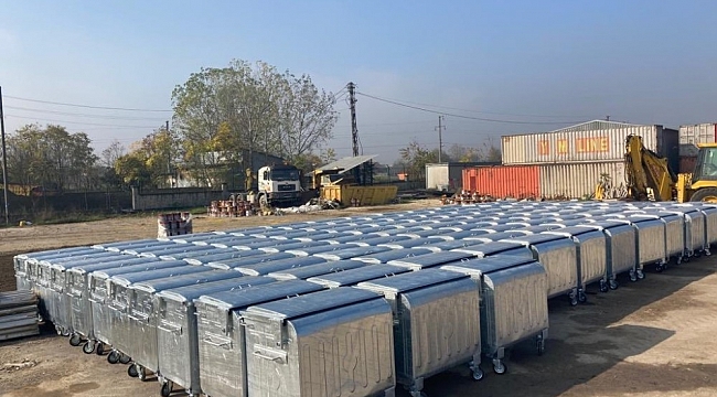 250 adet çöp konteyneri geldi