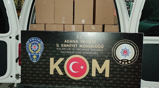 Adana'da 2 milyon 700 bin makaron ele geçirildi