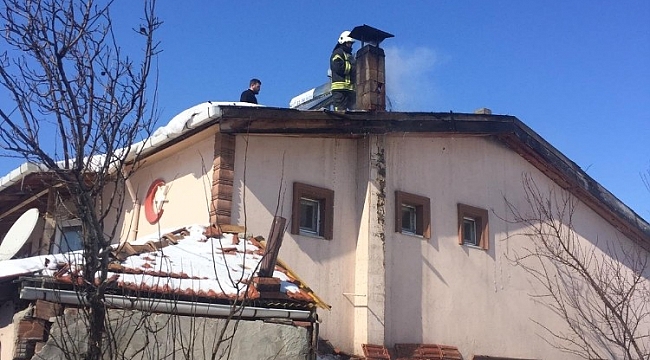 Amasya'da baca yangını korkuttu