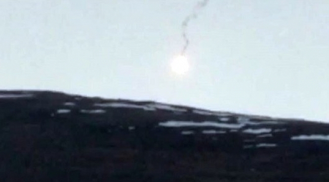 Ardahan'da vatandaşları endişelendiren esrarengiz cisim kamerada