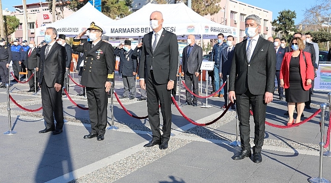 Atatürk'ün Marmaris'e gelişinin 86.yılı törenle kutlandı