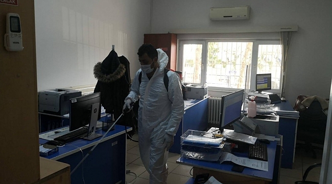Bafra belediyesi dezenfeksiyon çalışmalarına devam ediyor