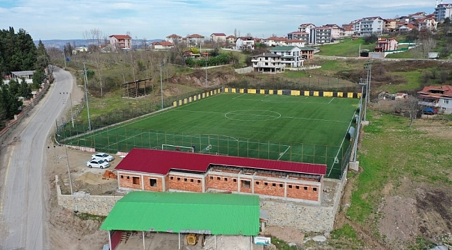 Bahçecik stadı spor tesisinde çalışmalar sürüyor
