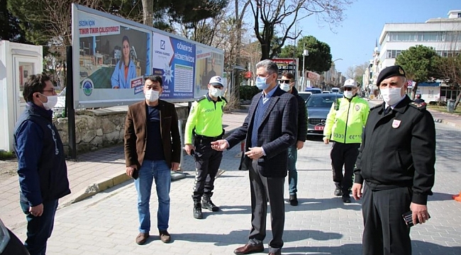 Balıkesir Gönen'de korona denetimleri sıklaştırıldı