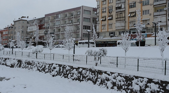 Balıkesir merkezi kara uyandı