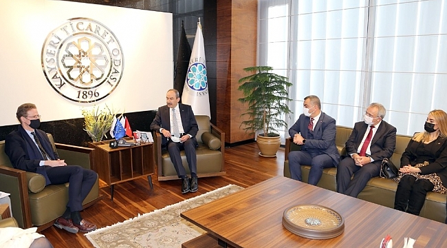 Başkan Büyüksimitci, AB Büyükelçisine Kayseri'nin sanayisi hakkında bilgi verdi