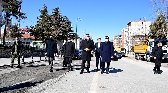 Başkan Gürkan ve Milletvekili Tüfenkci yol genişletme çalışmalarını inceledi