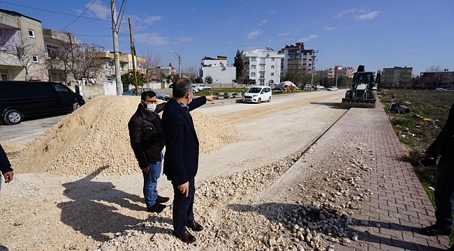 Başkan Kılınç, Dumlupınar Caddesindeki çalışmaları yerinde inceledi