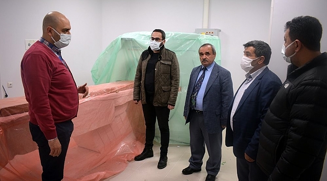 Başkan Şahin, hastane çevresindeki çalışmaları inceledi