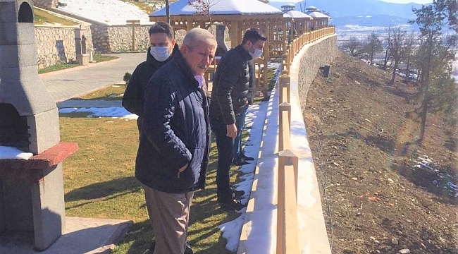 Başkan Sarı, Serçoban mesire alanındaki genişletme çalışmasını inceledi