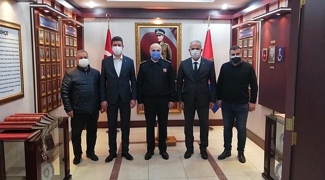 Başkan Yaman'dan İl Jandarma Komutanı Sandal'a ziyaret