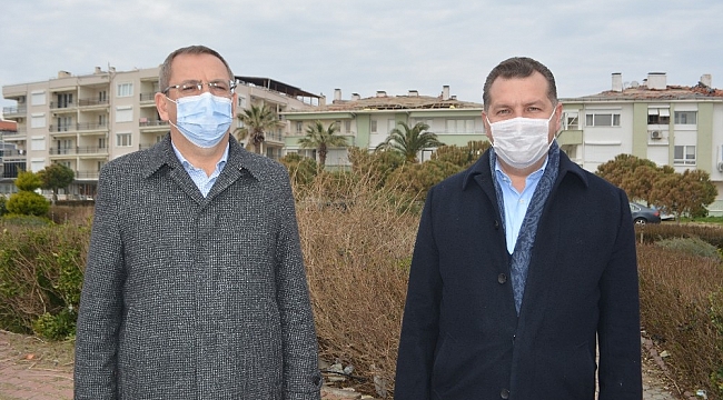 Başkan Yılmaz hortumdan etkilenen Ayvalık'ta incelemelerde bulundu