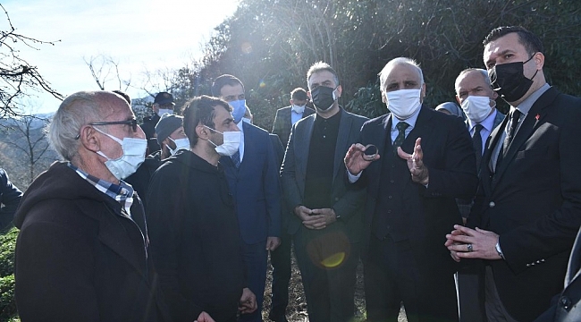 Başkan Zorluoğlu'ndan Sürmene'ye "Geçmiş olsun" ziyareti