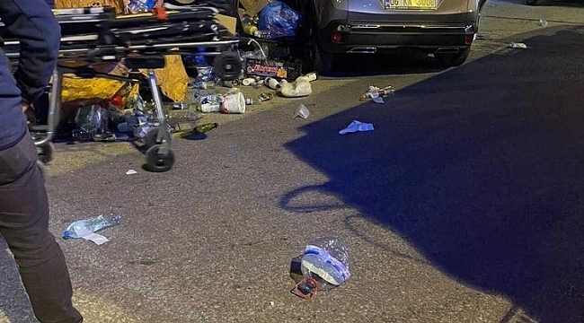 Başkent'te kağıt toplayıcısı araç ile otomobil kafa kafaya çarpıştı: 5 yaralı